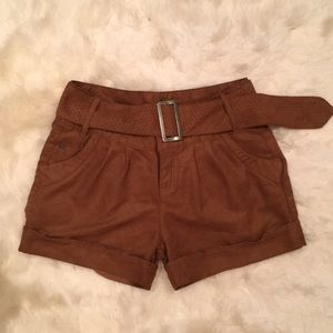 BROWN SUEDE SHORTS FROM SPAIN